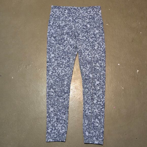 Athlete Mid Rise Elation Textured Tight Meadow Snowfall Blue Leggings Size Small - Picture 4 of 8